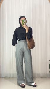 ORO PANTS - Oro Pants Highwaist Wanita - Loose pants Trouser Wanita - Celana Panjang Wanita Terbaru