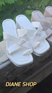 Casual All Season High Heel Sandals Fashion Women Slip On Type Rubber Waterproof Non Slip Sole 080523