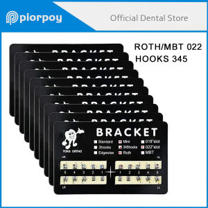 PIORPOY Dental Brackets Orthodontic Brace 20 Pcs Metal Monoblock Mini Roth MBT 022 345 Hook For Teeth Dental Treatment Materials