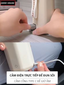 Bình đun nước giữ nhiệt đa năng inox 304 có thể điều chỉnh nhiệt độ theo ý thích cổng sạc type C vô cùng tiện lợi. Bảo hành 2 năm lỗi đổi mới trong 7 ngày đầu nhận sản phẩm