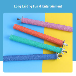 TookDee ก้านไม้ของเล่นสําหรับนกแก้ว คอนลับเล็บ จัดส่งแบบสุ่มหลายสี ราคาต่อ 1 ชิ้น Wooden Bird Perch