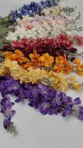 Bunga Delphinium Spring Artificial Plastik Hias Snapdragon Sakura Dekorasi Rumah Pojokan Ruang Tamu
