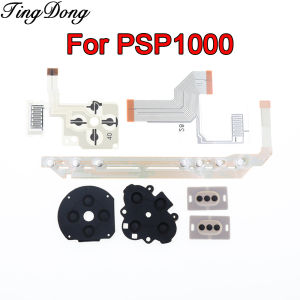1Set Silicone Rubber Conductive Button Pads +Flex Cable Replacement For PSP1000 Game Console Repair Part