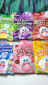 Kẹo dẻo hương vị trái cây bóc vỏ lột vỏ 3D hình trái cây và động vật kẹo dẻo trái cây COKOC sẵn nhiều vị