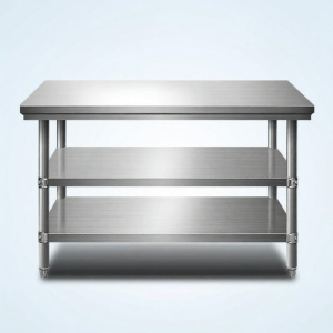 MEISITEKEKE | Stainless Steel Double Layer Work Table