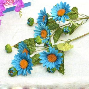 Cành hướng dương nhỏ đầy màu sắc nhân tạo để trang trí -Hoa giả Bonshopcayhoagia