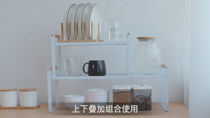 HOVELSHOP Rak Besi Susun Dapur Kitchen Rack Penyimpanan Piring Gelas Botol Bumbu Serbaguna Kokoh