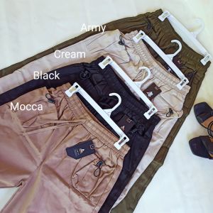 Cargo Pants Cullote Pocket Serut Full Kerut Tali Pinggang Jumbo BB 40-75Kg Matt Combet Strecht Premium/Celana Cargo Jumbo Mewah Dennis Cargo