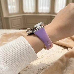 18mm 20mm 22mm Slim Strap For Samsung Galaxy watch 7/6/5/pro/4 Silicone Bracelet for Redmi Watch 5 Active/5Lite watchbands
