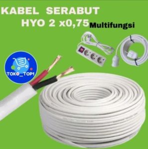 KABEL LISTRIK TEMBAGA ASLI SERABUT YHO 2X075 100YARD BISA JUGA UNTUK KABEL AUDIO