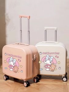 2024 New Cartoon Meileti Luggage Suitcase Womens New 20 Inch Boarding Box Childrens Rideable Travel Suitcase