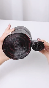 Thickened drawstring garbage bags disposable plastic bags household kitchen garbage bags woven straps