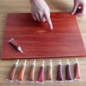 12 Colors Wood Paint Repair PasteDIY Cabinet Floor Wardrobe Scratches Holes Refinishing PasteWooden Furnitures Scratch Filler