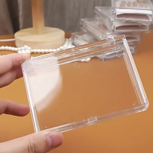 Clear Playing Card Box Plastic Jewelry Storage Box Commemorative Coin Display Box For Badge