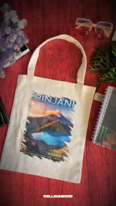 Tas Totebag Desain Gunung / Tas Totebag Souvenir