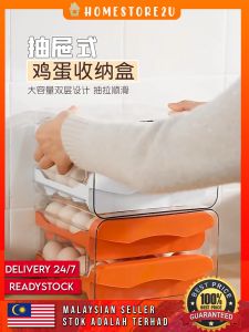 Egg storage box fridge refrigirator container doorgift tray bekas telur ayam kontena simpan peti ais sejuk