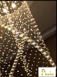 【Free bulb+gift】Luxury Gold Crystal Chandelier Lighting Led Ceiling Light Fixture Living Room Hotel Hanging Lamp