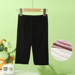 Girls Five-Quarter Thin Modal Summer Base Layer Safety Pants Child Anti-Light Ice Silk Shorts Underwear Breathable Cotton Blend