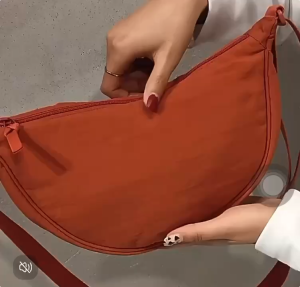 New Elegant Solid Color Canvas Crossbody Bag for Women