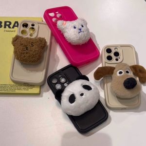 Infinix Smart 8 Pro 9 10 Plius Hot 30 30i 40 40i 40 Pro 50 50i camera protect solid and pro camera fluffy cartoon case fon sarung