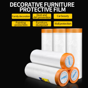 Paint protection plastic film masking film car spray paint furniture housing wall dustproof decoration paper tape