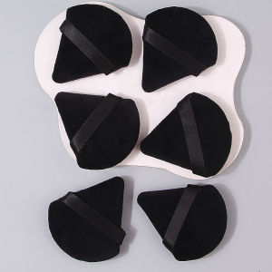 6PCS Black makeup sponge triangular powder puff super soft double-sided usable loose powder puff portable honey powder puff