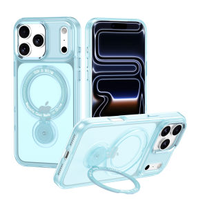 360 Ring Rotating Case for iPhone 17 Pro Max 16 Plus 14 12 13 15 Air Magnetic Shockproof Bracket Stand Luxury Holder Clear Cover