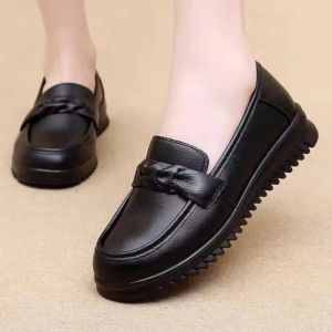 JIFANPAUL | Thick-soled Loafer Black Japanese-English Style Single Shoes