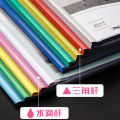 30 Folders Transparent Slide Grip Report Cover A4 Bar File Folder Triangle Pole Folder Large Capacity File Test Paper Book Wallet Contract Resume Folder Student Sheet Music Folder Insert Office Supplies Loose-Leaf Binder. 