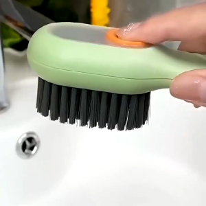 PVN73090 Bàn Chải Chà Giày có ngăn chứa nước giặt Bàn chải cọ rửa đa năng 3 trong 1 có hộc chứa xà phòng