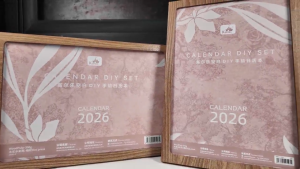 Kuelox 2026 Customizable Desk Calendar A4 with Wooden Frame & WoodPulp 300g Paper - New Year Gift