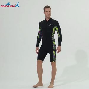 1.5MM diving suit men for Surfing/Snorkeling wetsuit  Long Sleeve Swimsuit
