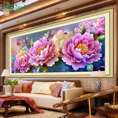 QINGFEI | ชุดปักครอสติชลายดอกโบตั๋น รุ่น E372