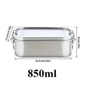 Hot Stainless Steel Lunch Box for Kids and Adults Leak-Proof Bento Box Travel Food Meal Prep Container Dishwasher Safe