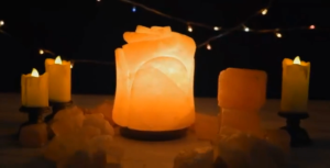 Rose Himalayan Salt Lamp USB Warm/Colorful Light Plug Natural Handmade Night Lamp Bedroom Decor Gift