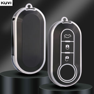 3 Button TPU Car Flip Key Case Cover For Fiat Ducato 500 500L Panda Grande Punto Lancia Musa Auto Shell Fob Keychain Accessories