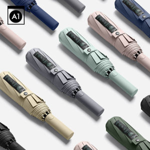 Fully automatic sunny umbrella boy thickening and strong large folding wind-resistant sunshade sun umbrella female dual-use rainstorm special