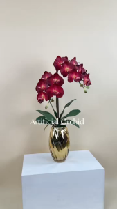 แจกันกล้วยไม้ประดิษฐ์ ดอกไม้ปลอมพร้อมแจกัน ดอกไม้ตกแต่งบ้าน