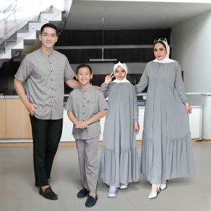 QATUJU Baju gamis Persipan Lebaran Kemko Couple keluarga Terlariss /Kameja Kemko pria  Kameja anak / Gamis anak /Gamis Wanita/Baju serimbit  Lebaran