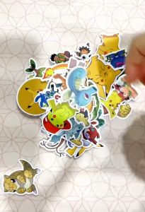 50pcs Cartoon Pokemon Design Stickers For Laptop, Tumbler, Suitcase, Skateboard, Phone, Scrapbooking