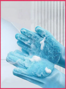 GUOQI | Bathing Massage Pet Glove Anti-Scratch Bite-Resistant