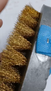 แปรงลวดทองเหลืองรูปไข่ (3หมี)