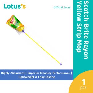 3M Scotch-Brite Rayon Yellow Strip Mop - Durable Lightweight Highly Absorbent Long Lasting Cleaning Mop(1 Pc/Pack)