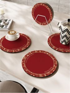 round Heat Resistant Mat Dining Table Pad New Year Anti-Scalding High Temperature Resistant Casserole Pad Premium Coffee Cup Dish Mat