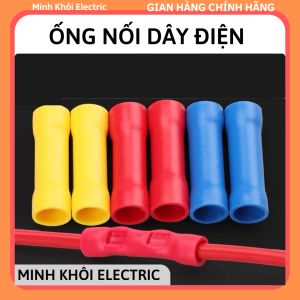 combo 100c cos nối dây điện đầu cos nối thẳng ống bọc dây điệncốt nối dây điện cos nối điện bọc phủ nhựa ống nối dây điện