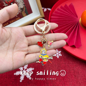 Creative ดีไซน์ สไตล์จีน Journey To The West การ์ตูน พวงกุญแจกระเป๋าอุปกรณ์เสริม อินเทรนด์ พวงกุญแจโลหะผสมสังกะสีสไตล์แห่งชาติ
