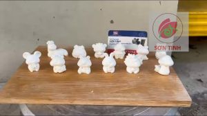 Tô Tượng Thạch Cao 12 Con Giáp Bản 3cm Baby Mini Tượng Thạch Cao không kèm màu cọ