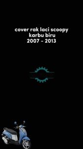 Cover Dasbor Rak Kantong Laci Honda Scoopy Karbu Lama 2007-2013 Biru