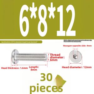 POWER&STRONG | 304 Stainless Steel Flat Head Hex Screws