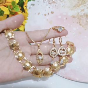 SET PERHIASAN DEWASA MOTIF PERMATA 4 IN 1 AKSESORIS IMPORT/SET-194